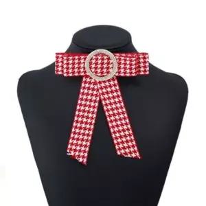 서클 브로치 OC2 체크리본 예쁜브로치 리본브로치 패 수모 코팅수모 PU사각늬