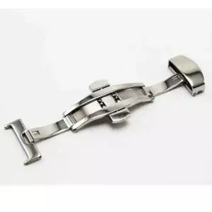 가죽시계전용 자동 디버클 실버 스테인레스 원터치 메 크리스마스주제만들기