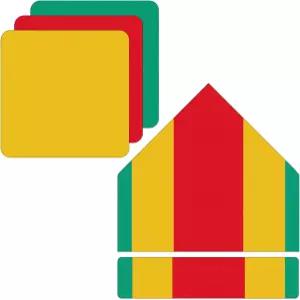 졸리루도 야구 베이스 5종 세트 컬러 블렌디드 소프트볼 킥볼 홈 플레이트 및 놀이터 뒷마당 연습용 투수