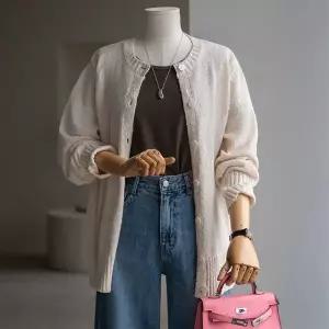 (안나앤플러스) 멜로 라운드 가디건[가디건DFH69] 빅사이즈