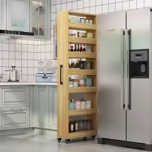 틈새 슬라이딩 수납장 그릇장 이동식 홈카페장 키큰장 빌트인 팬트리 냉장고옆 팬트리장