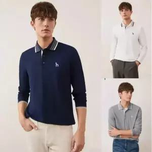 헤지스 남성 긴팔 피케 카라넥 티셔츠 HZTS6A201NHH2