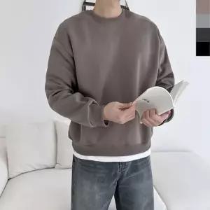 블레오 남자 커플 사선 겨울 기모 맨투맨 티셔츠 DM2512161435