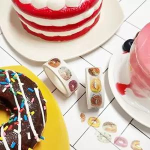 고품질 테이프 마스킹 수채화 도넛 다이어리꾸미기 다이어리꾸미기 다이어리데코 다꾸용품 WFI74II