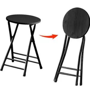 간이 의자 폴딩 보조 간편 접이식 의자 스툴 스테인리스 공간활용 엠디에프 이동식 베란다 화장대 휴대용