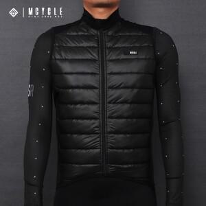 Mcycle 겨울 플리스  자체 난방 자전거 조끼 경량 패딩 사이클링 바람막이 질렛 다운