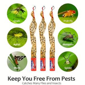 10개입 파리 끈끈이 종이 강력 접착 스트립 양면 날벌레 모기 포획 롤 테이프