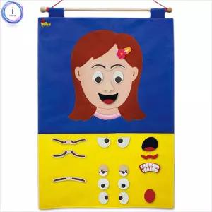 (튼튼)h74 차트 미스변덕 여 3042얼굴표정벽보 학습 그림 교육 어린이교구 벽걸이 그림판