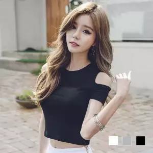 빅사이즈 어깨트임 반팔티셔츠 레이어드룩 여리여리 코디