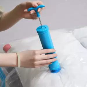 여행용 속옷 양말 여벌 옷 의류 진공 압축팩_배기펌프