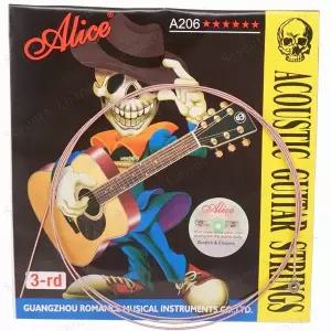 10개 A206-L 싱글 포크 어쿠스틱 기타 3줄 G-3rd 024인치 스테인리스 스틸 줄 세트 아님