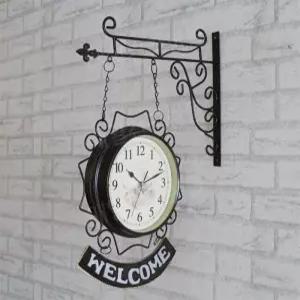 양면 벽시계 거실 유럽 철제 모던 유럽풍 홈 벽걸이 시계