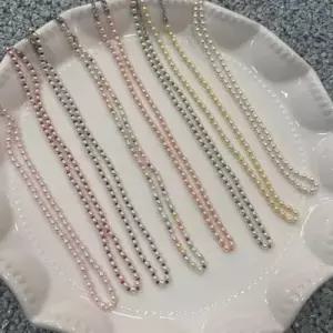 핵진주 인기 써지컬 비즈 목걸이 감성 심플 포인트 플 WFJ34AP