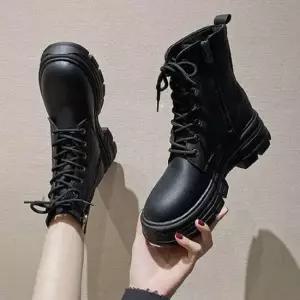 여성신발 여성 패션화 스트릿패션 캐주얼 키높이 워커 레이스업 워커부츠