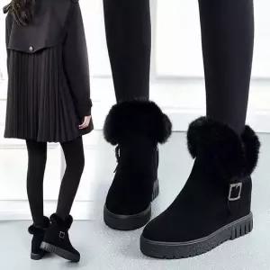 겨울 여자 안감 기모 키높이 앵클부츠 스웨이드 퍼 여성워커 여자워커 워커부츠
