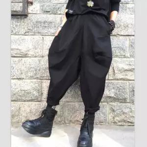 배기 똥싼바지 긴바지 바지 스타일 하늘비즈