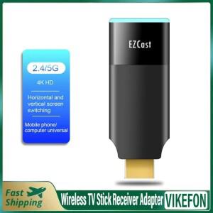 Ezcast2 무선 디스플레이 동글 5G HDMI 호환 미라캐스트 에어플레이 미러링 TV 스틱 수신기 어댑터 IOS 안