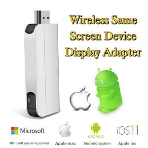무선 동일 화면 장치 푸시 트레저 WIFI 디스플레이 어댑터 HDMI 메탈  TV 미러링 호환