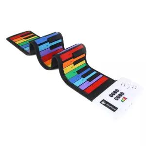 롤업 피아노 무지개건반 연습용 악기 핸드 키보드 충전식 전자 휴대용