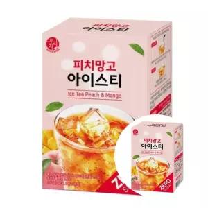 망고 향 제로티 송원식품 피치망고 아이스티 제로슈가 5g 20포 스틱 사내 휴게실