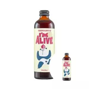 석류 풍미 프레시코 아임얼라이브 콤부차 석류 315ml 12병 유리병 구성 사내 다과