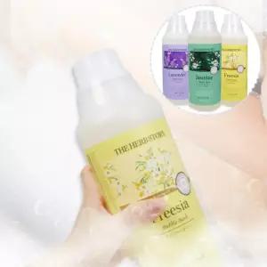 더허브스토리 라벤더 자스민 후리지아 에센셜오일 버블바스 입욕제 1000ML