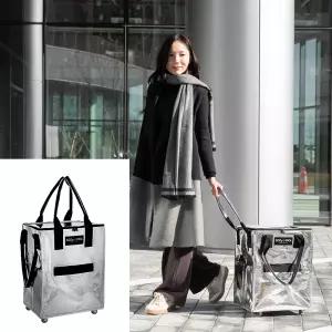 코지앤픽 쇼핑캐리어 접이식카트 장바구니캐리어 대형 60L(실버)