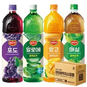 델몬트 주스 1.5L 4종 각 1페트 / 델몬트 포도 + 델몬트 알로에 + 델몬트 망고 + 델몬