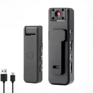 비도클립 미니 HD 바디 카메라 야간 투시 기능이 있는 웨어러블 오디오 녹음 및 클립이 포함된 휴대용 캠