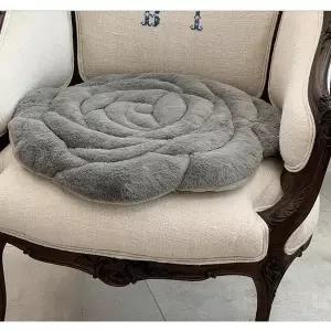 [마메종] 장미 극세사 방석-그레이 (1인용 60x60) (45328618)