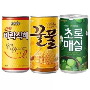 Yotta 비락식혜 웅진 초록매실 꿀물 175ml 180ml 미니캔음료 업소용