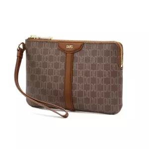[닥스](센텀시티점)DCWA6E804W2 [SAINT BARNET] 세인트바넷 브라운 DD패턴 가죽 미니 클러치백