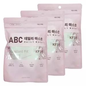 미라클하우스 ABC 데일리마스크_KF94 회색/10매입 x3팩 식약처허가. 새부리형 100%국산자재. 입체형. 피부