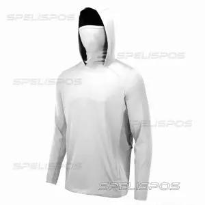 낚시복 UPF 50 빠른 건조 후드 마스크 상의 통기성 긴 소매 낚시 셔츠 맞춤형 자외선 차단 여름 착용