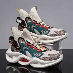 낚시신발 남성용 캐주얼 스니커즈 테니스 럭셔리 신발 트레이너 레이스 통기성 패션 로퍼 러닝화