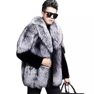 남자 밍크코트 모피코트 인조 모헤어 무스탕 무스탕