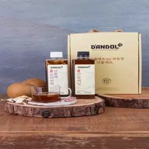 [밋앤밀] 이반촌농원 단돌 프리미엄 2종 선물세트 (산돌배청+산돌배도라지청)