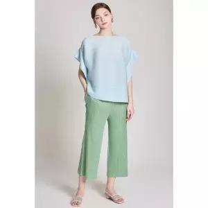 [요이츠] 크롭 세미 7부 플리츠 밴딩 팬츠_YI05WNPSL02