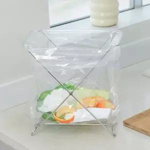 ( )주방 접이식 행주 건조대 수건 걸이 비닐봉지 홀더 스탠드 거치대 정리용