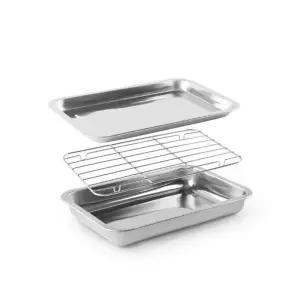 루미나D 스텐레스 밧드 3종 세트 특대 주방 트레이 쟁반