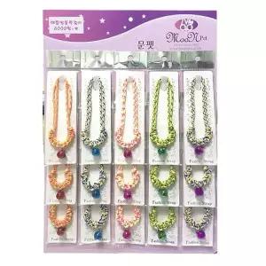 문펫 강아지 매듭 목걸이 방울 (소) (15개입) (1판)