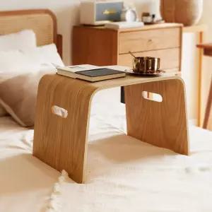 심플 원목 침대책상 접이식 화이트 침대위 북미 탁자 노트북테이블 오크