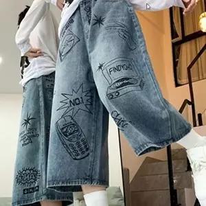 [셀러허브 패션][시스터즈] 스트릿 7부바지 독특한 캐주얼 데님팬츠