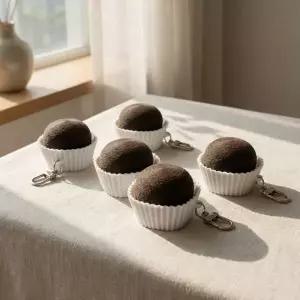 (선택 두쫀쿠 클릭커 키링)두쫀쿠 클릭커 키링 키캡 클릭 키보드 자동차 가방 인형 키홀더 딸깍이 선물