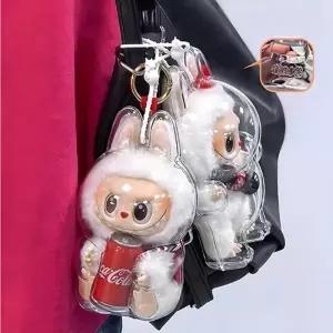 리빙러빙 팝마트 라부부 콜라 케이스 인형 키링 LABUBU 케이스 코카콜라 호박 호환 투명 커버
