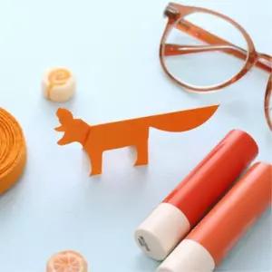 팬시소품 유니크템 여우메모지 팝아웃카드 데스크테리어 사무실비품 디자인문구