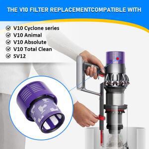 다이슨 V10 SV12 용 진공 청소기 필터 액세서리 재사용 가능한 Hepa Hepa 부착물 세척 가능 필터 청소 부품