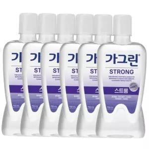 구강청결제 스트롱 가그린 6개+100ml 가그린750ml 750ml x