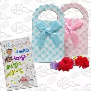 어버이날 편지 선물세트 꽃반지 타이핀 만들기 교구 재료 포장지 리본