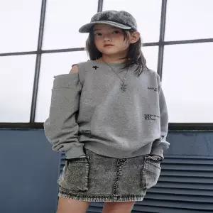 [블루테일] 현대충청 주니어의류 AAA2TS08MG 멜란그레이어깨트임맨투맨